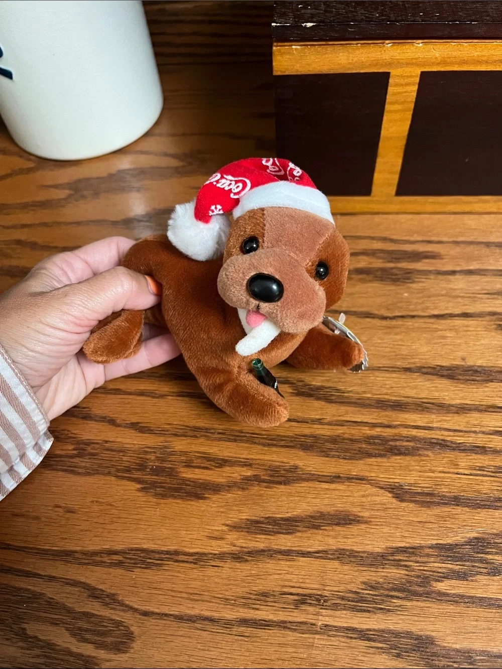 vintage 1998 Coca Cola Holiday Plush Set with Red and Green Scarves